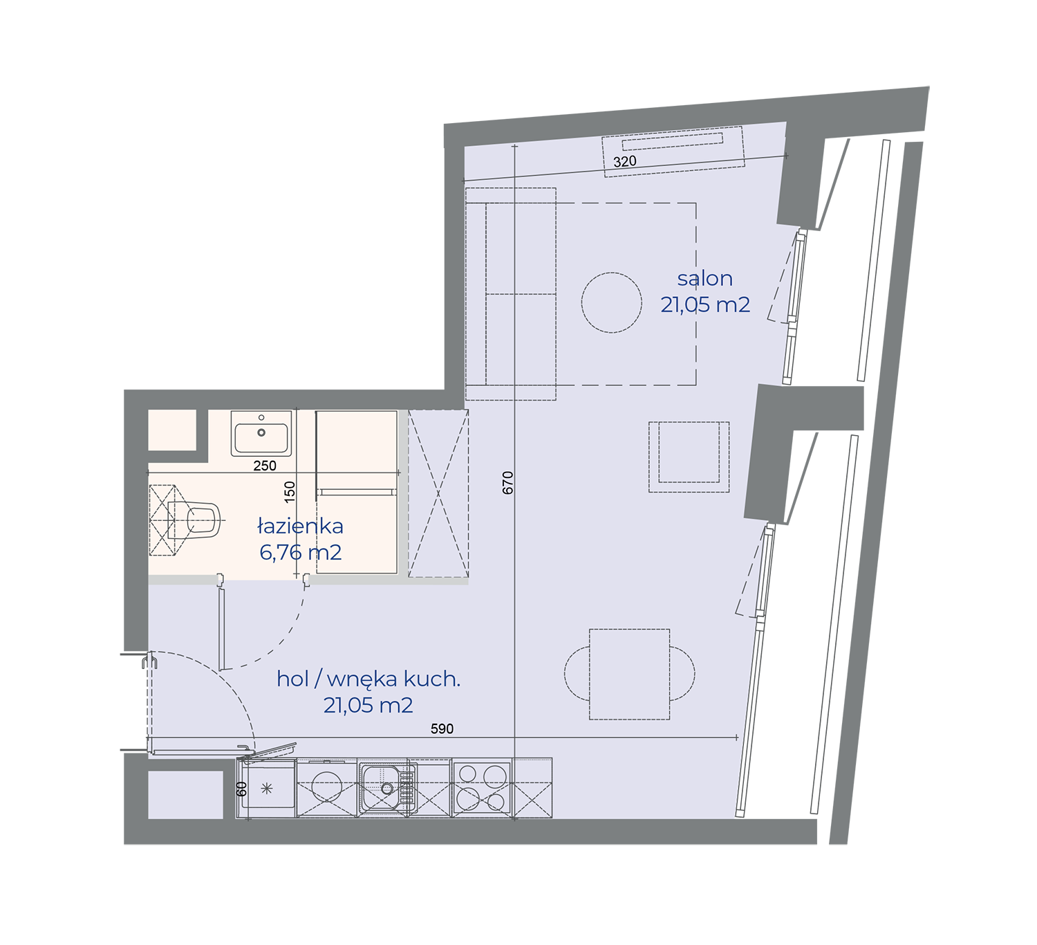Mieszkanie nr 414 w Browarach Warszawskich