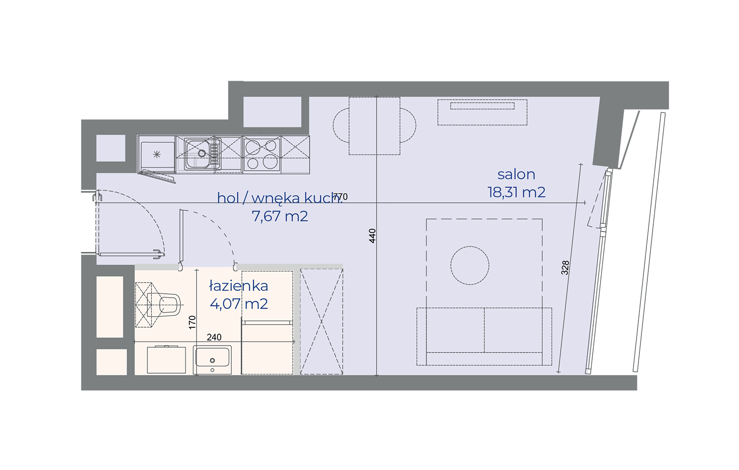 Mieszkanie nr 416 w Browarach Warszawskich