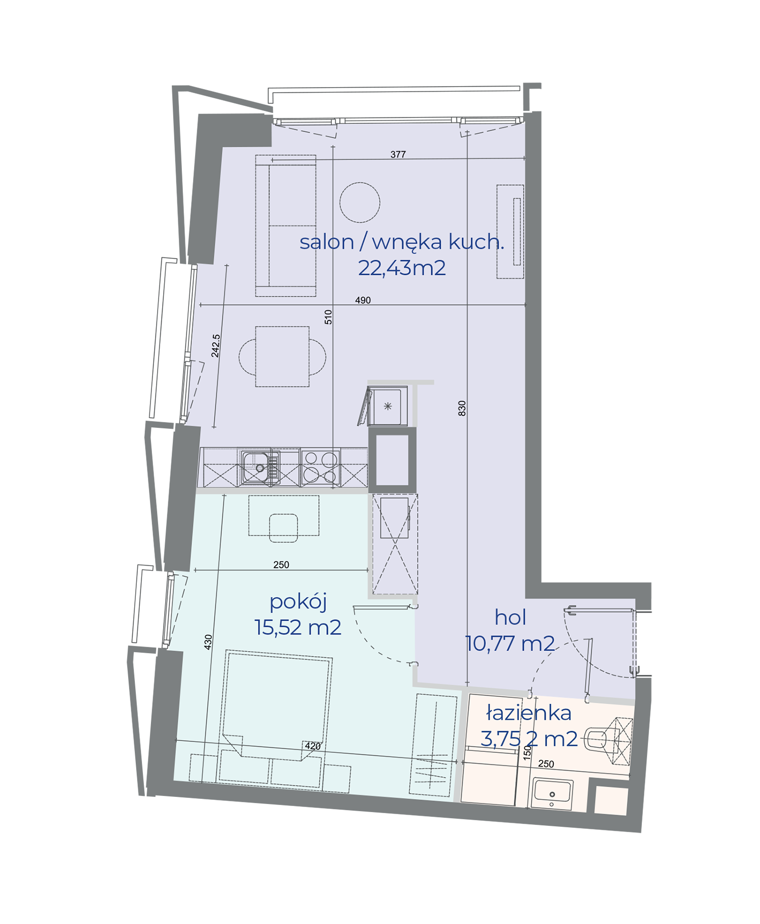 Mieszkanie nr 422 w Browarach Warszawskich
