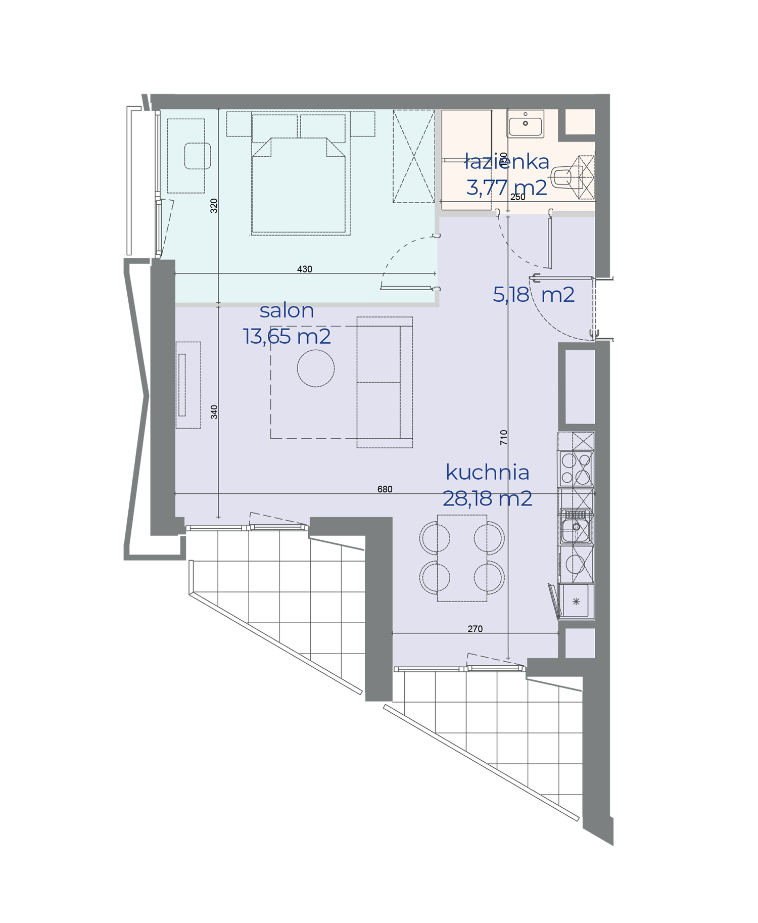 Mieszkanie nr 449 w Kępie Mieszczańskiej we Wrocławiu