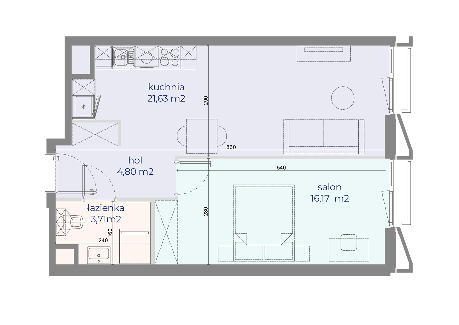 Mieszkanie nr 55 w Browarach Warszawskich