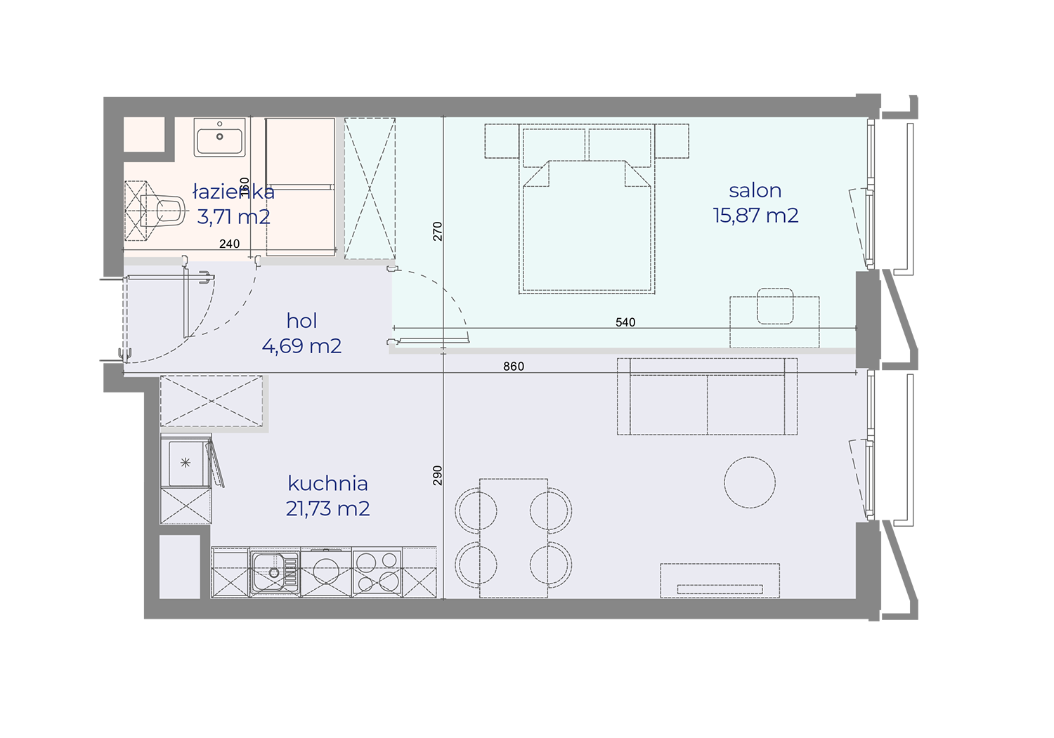 Mieszkanie nr 65 w Browarach Warszawskich